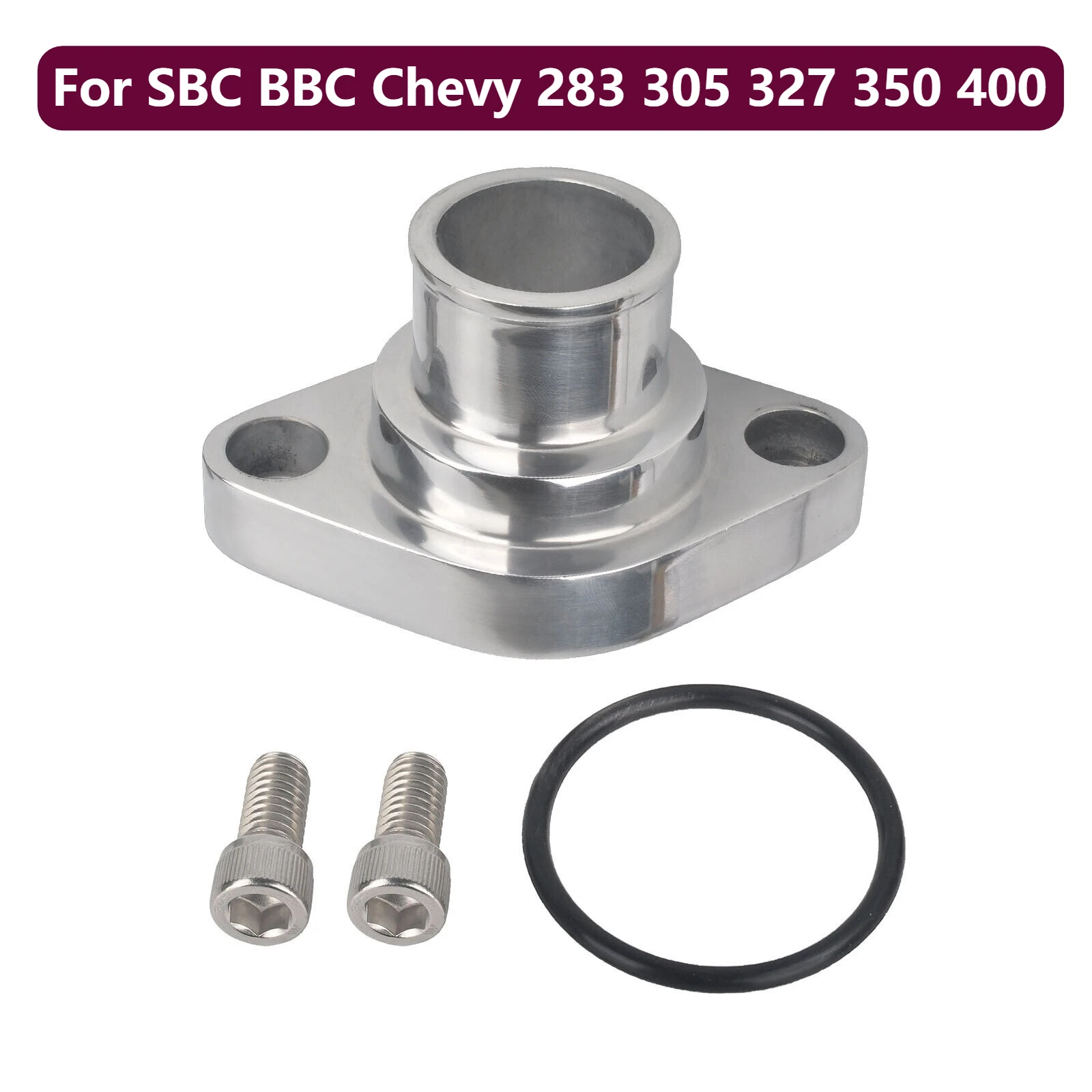 

Полированный алюминиевый прямой водяной гриф для двигателей SBC BBC Chevy 283 327 350 454 502