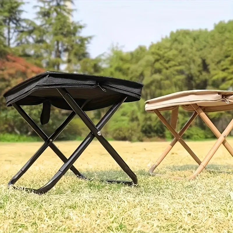 Portable Folding Camping Stool Lightweight Compact Foldable Handbag Seat for Outdoor Fishing Picnic Hiking Beach Travel