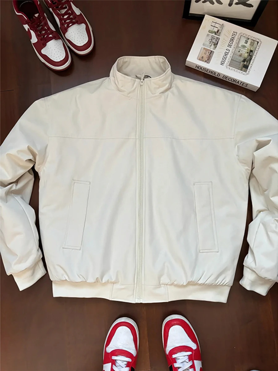 

GTLA Men's ort Cotton Jaet Warmth Winter American Sle Flight Jaet Baseball orm Thiened Polyester Fiber Zipper C...