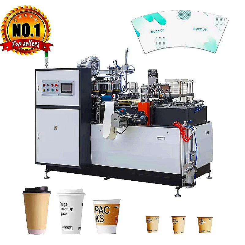 Automatic High Speed Paper Cup Making Machine 140pcs min With Automatic Stacking Counting For Cold Drink Hot Drink Cup Plant