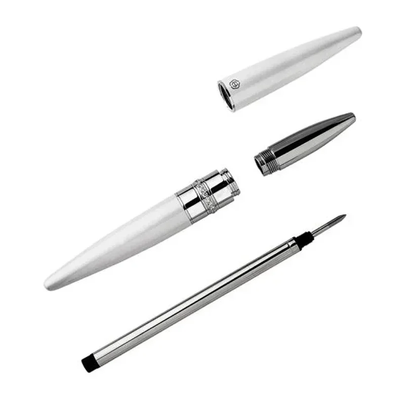 Hero Fashion Ladies Series Pink Roller Ball Pen Gift Set Refillable Silver Trim Office School Writing W/Gift Box Accessory