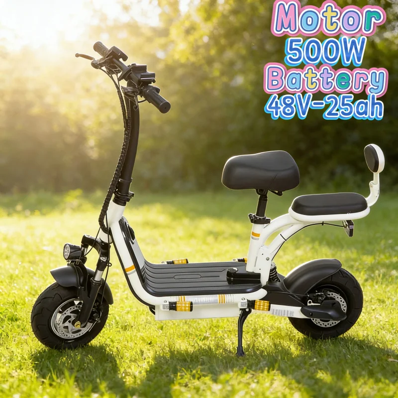 

500W brushless motor mini E-Bike, 48V25AH battery electric bicycle, lightweight electric pedal bicycle for parent-child travel