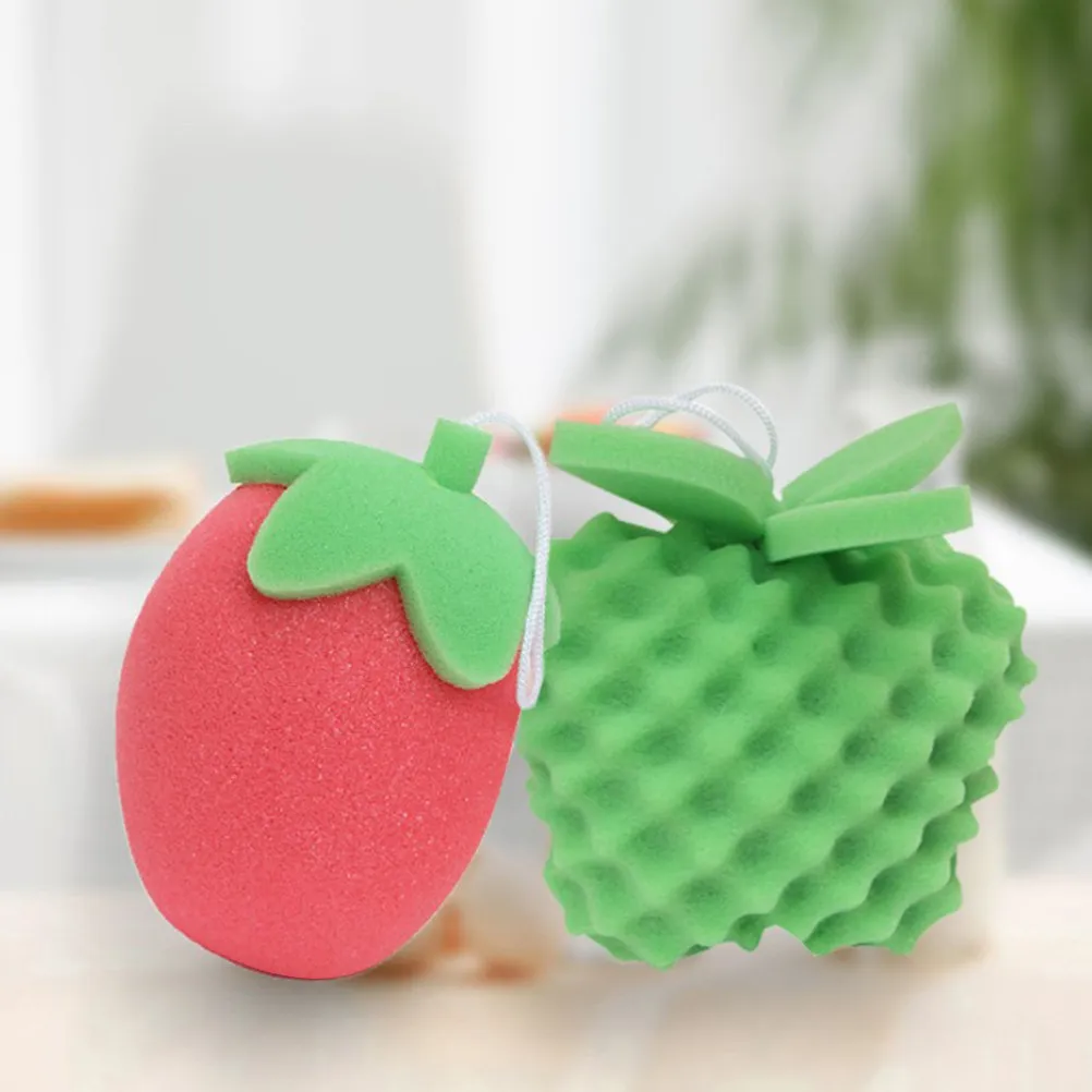 

2Pcs Cartoon Kids Bath Scrubbing Sponge Children Body Scrubber Soft Exfoliating Bath Tool Cartoon Exfoliating Sponge