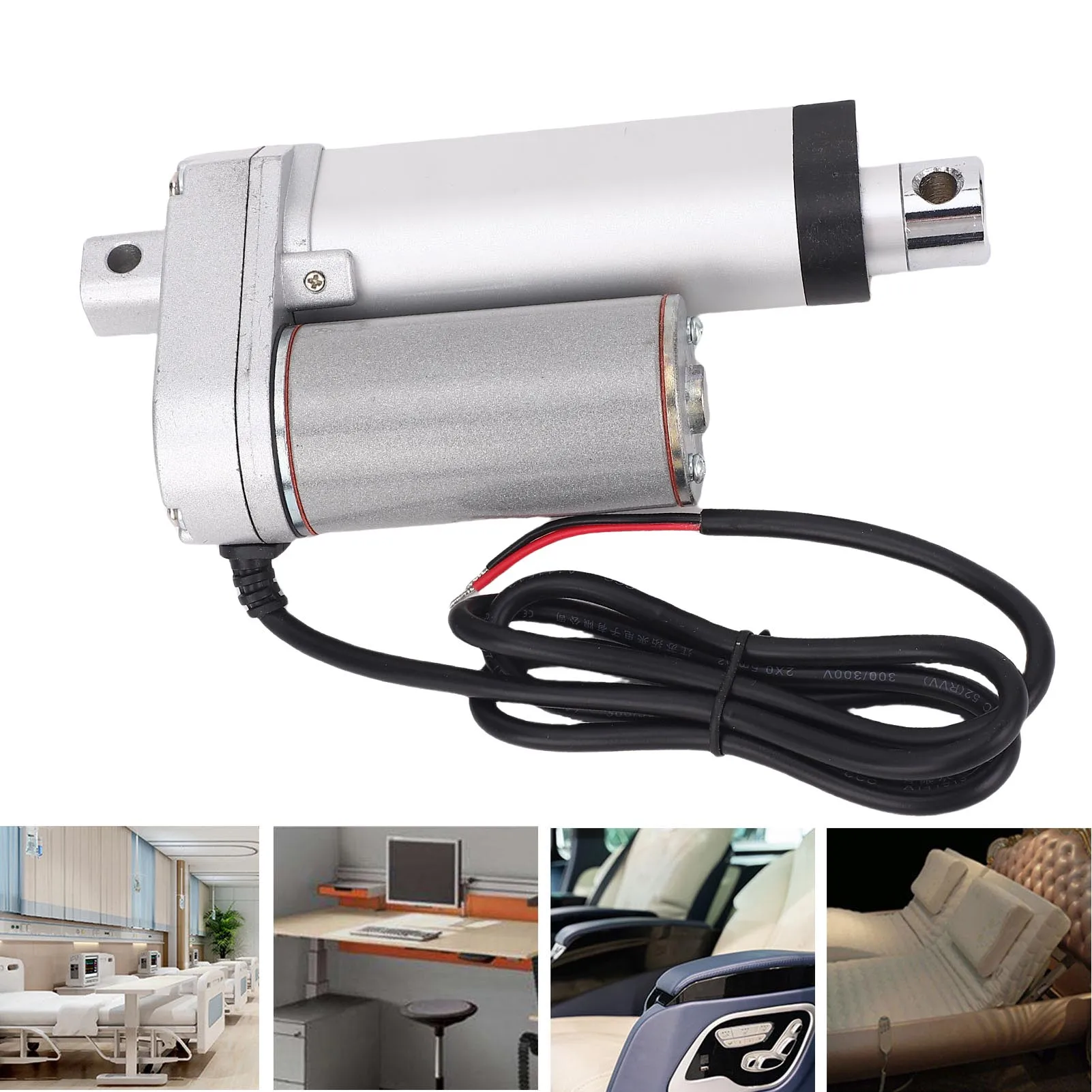 

Линейный привод 12В, электрический, ход 50 мм, усилие 750 Н, скорость 10 мм/с, сверхмощный, из алюминиевого сплава, для тяжелых нагрузок