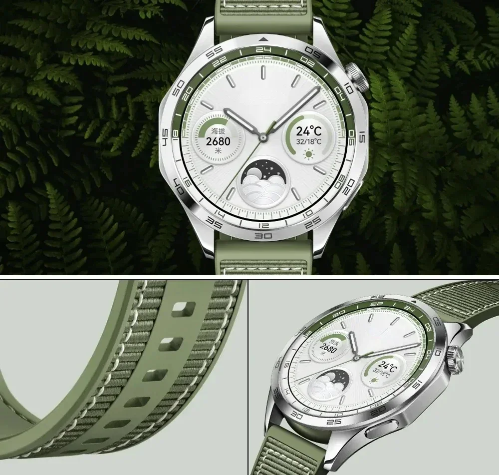 22 mm Verbund-Silikonarmband für Redmi Watch 5 Active/Lite Nylon geflochtenes Armband Gürtel Huawei Watch 4 3/GT5-4-3-2 Pro 46 mm Band