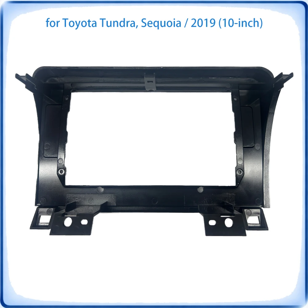 Car Radio Fascia Frame For Toyota Tundra & Sequoia 2019 10 inch Stereo With Canbus Decoder & Wiring Harness