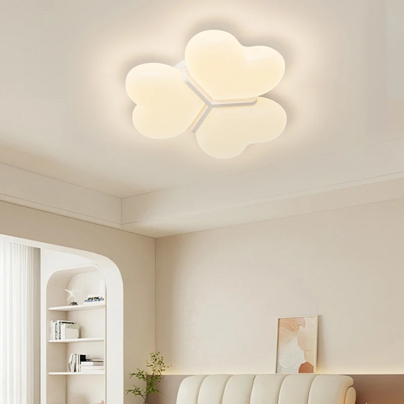 Nordic LED Chandeliers For Children's Rooms Nursery Boys And Girls Cloud Ceiling Lamp Walnut Wood Colour Smart Lighting Fixture