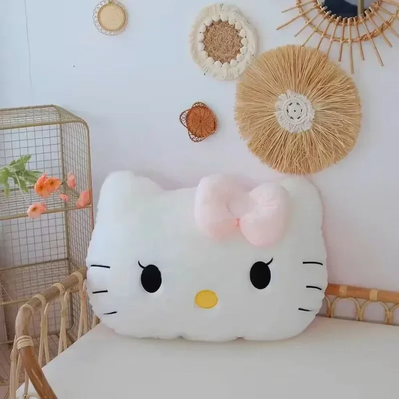 

Sweet Hello Kitty Anime Kawaii MINISO Ins Throw Pillow Cute Cartoon Cushion Sofa Seat Mat Lovely Home Soft Gifts for Kids
