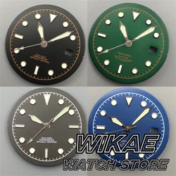 33.5mm Watch Dial Hand Set Black Blue Green Gray Dial White Gold Rose Tracking Line Green Luminous Fit NH34 NH35 NH36 Movement