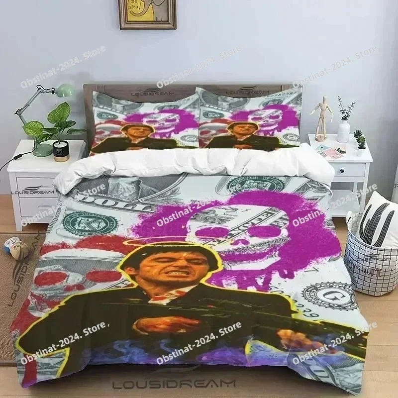Top 3D Movie Scarface Bedding Set Printed single Comforter Quilt Bed Cover Duvet Cover Pillow Case 3 Pieces Sets Kids Adult Size
