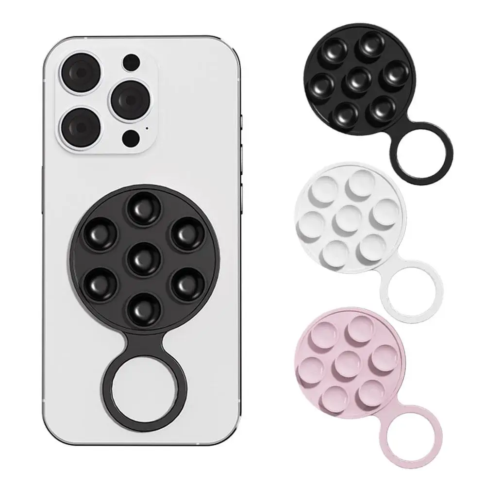 Suction Cup Phone Mount Hand-free Mirror Shower Silicone Suction Phone Grip Stand Holder For 15 14 13 P7u3