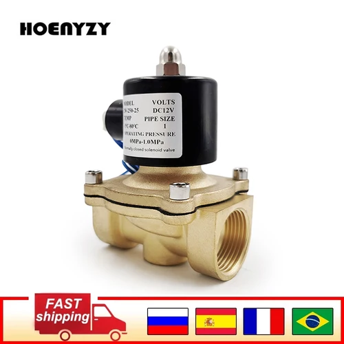 Válvula Solenoide eléctrica de 1/2 "", 3/4"", 1 "", DN15, DN20, DN25, N/C, válvula neumática para agua, aceite, aire, 220V CA