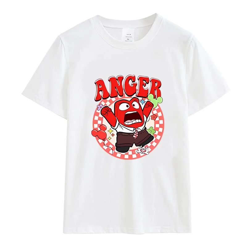 T-shirts for Women Fashion Inside Out 2 Print Cotton T Shirt Streetwear Clothes Kawaii Disney T Shirts Female Tops Clothing Sale