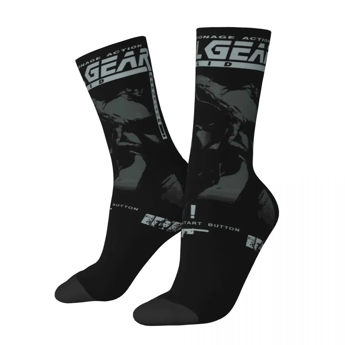 MGS1 Snake BLACKOUT Metal Gear Gift Crew Socks Accessories for Women Men Cozy Sock