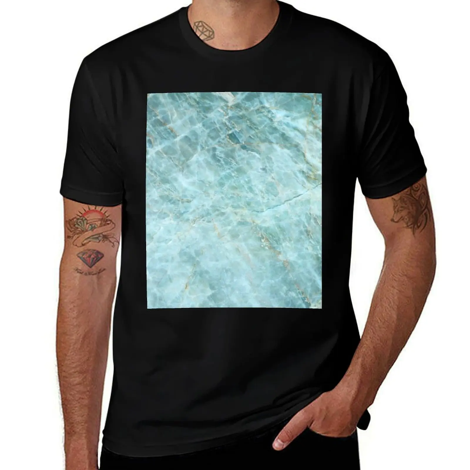 Blue Marble T-Shirt kawaii clothes plain mens t shirt