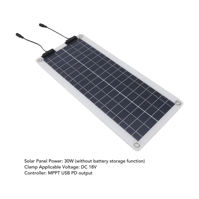 Solar Panel Dual 100W  Output Intelligent Controller Timing 12V-24V Charging Bottle Clip Cigarette Lighter Dual USB Solar Panel