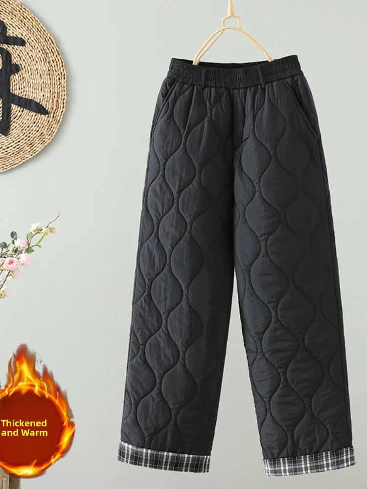 

Женские зимние леггинсы Slim Fit из термоткани: свободные, прямые, легкие, теплые, в клетку, для повседневной носки