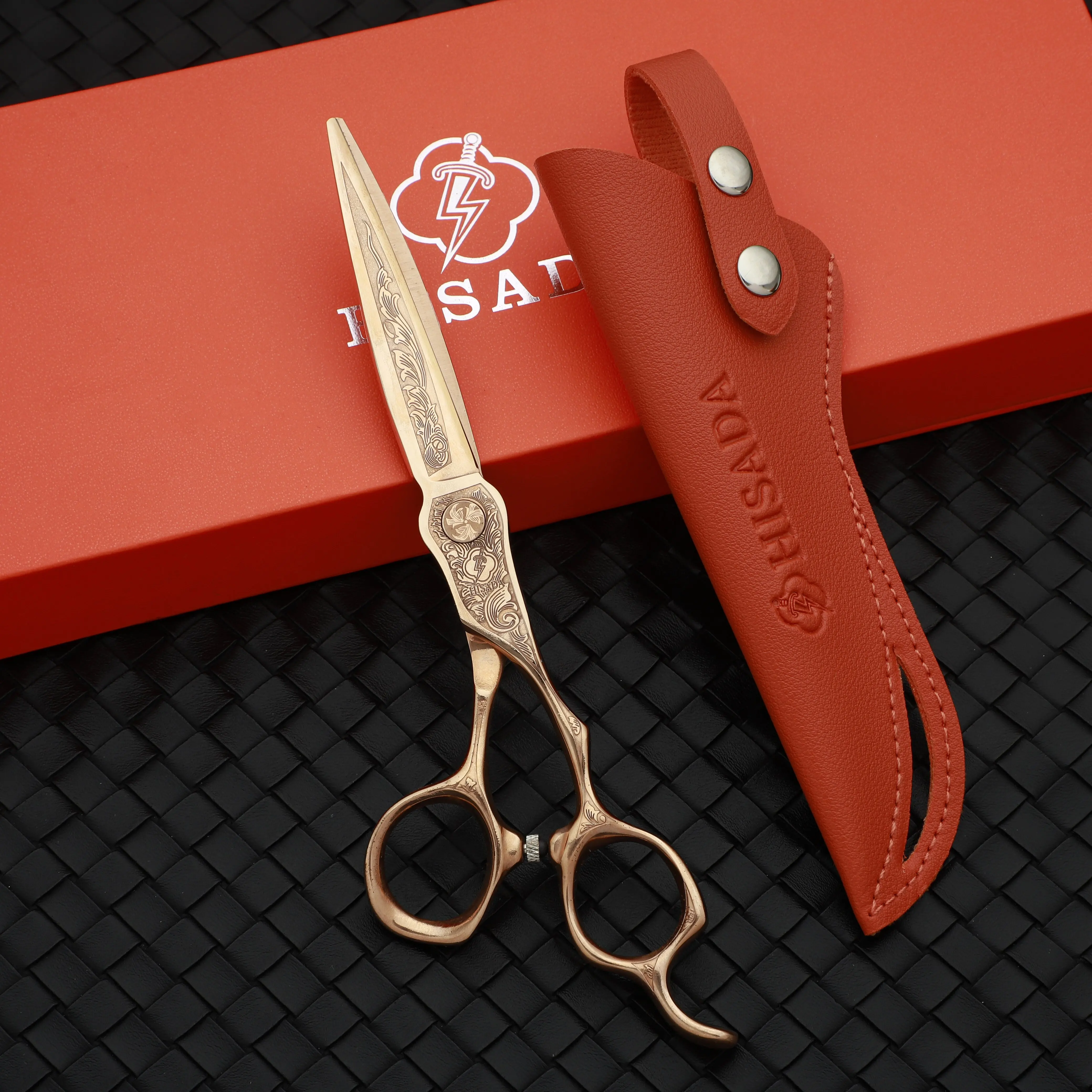 HISADA 6.0-inch VG10 Steel Tungsten Steel Pattern High Grade Scissors Pattern Professional Hair Salon Top Professional Scissor