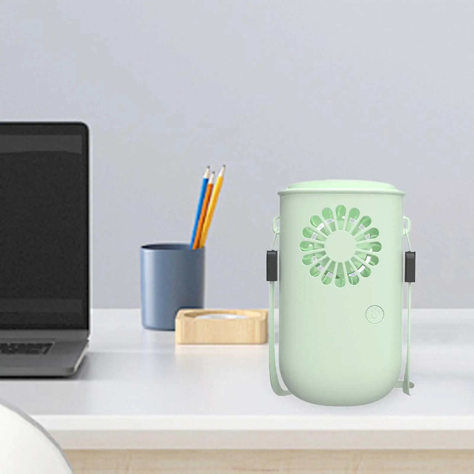Handheld Fan Quiet Adjustable Portable Rechargeable Desk Fan Hanging Neck Fan Mini Fan for Camping Hiking Home Dormitory Outdoor