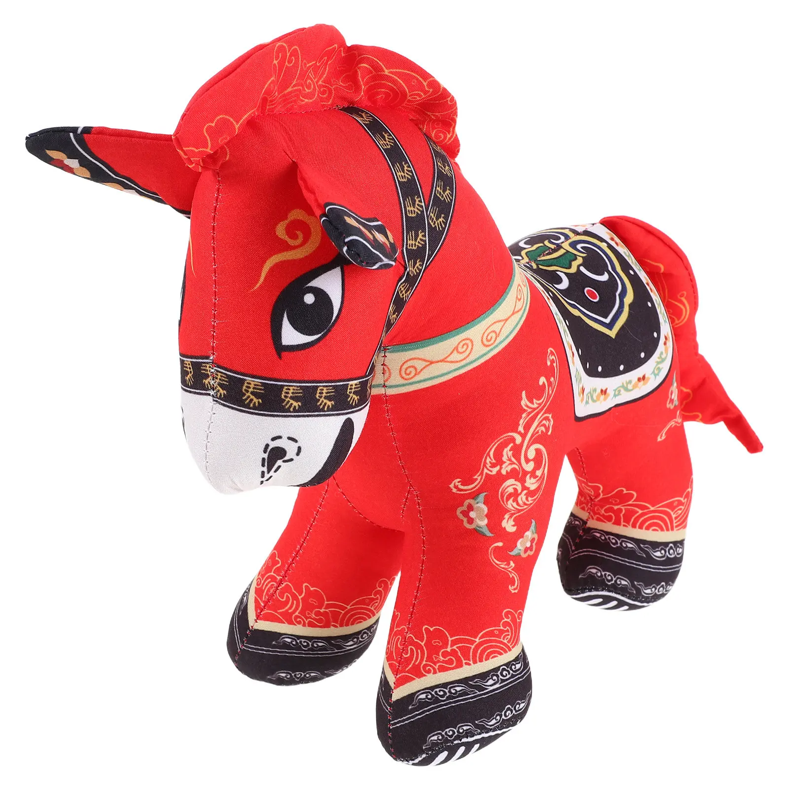 

Мягкая игрушка-лошадь к Китайскому Новому году 2026, талисман года по китайскому зодиаку, удобное украшение для праздничного декора, подарков и коллекций