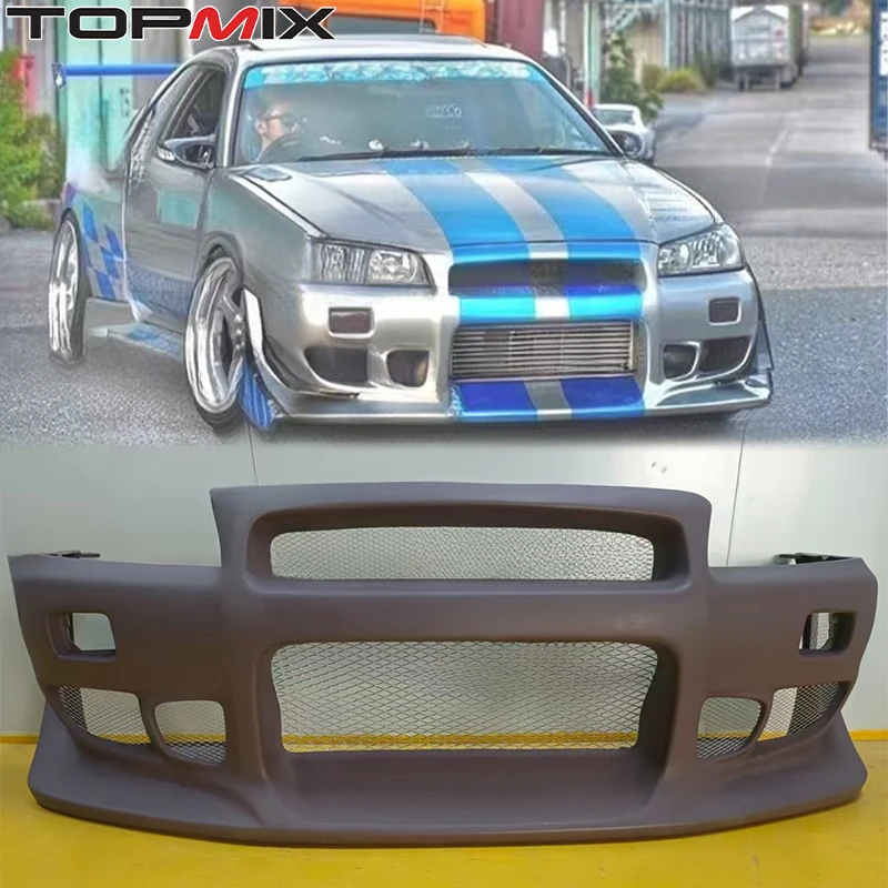 

For Nissan Skyline GT-R R34 1998-2002 C-W Style Front Bumper Upgrade