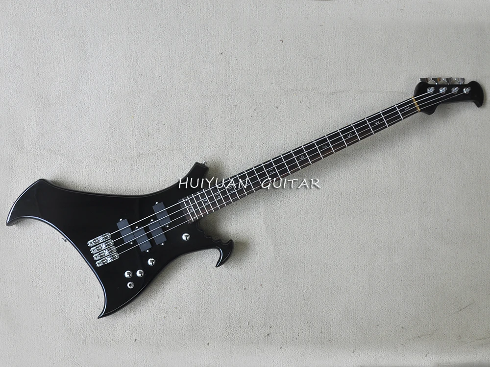 4 Strings Unusual Electric Bass with 24 Frets,Rosewood Fretboard,Customizable