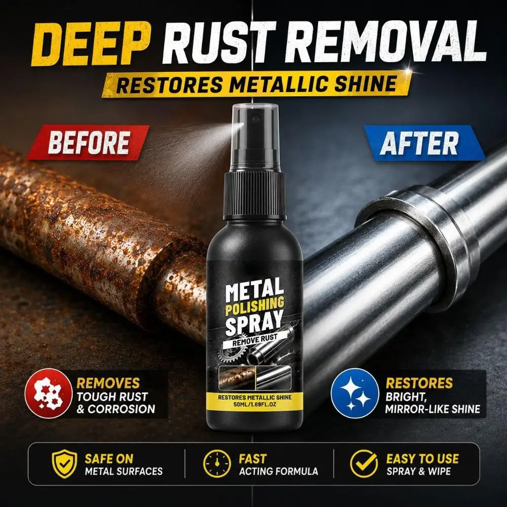 12/3/5 Powerful Metal Rust Remover Spray Multipurpose Anti Oxidation Polishing Solution for Car Metal Parts Hardware Maintenance
