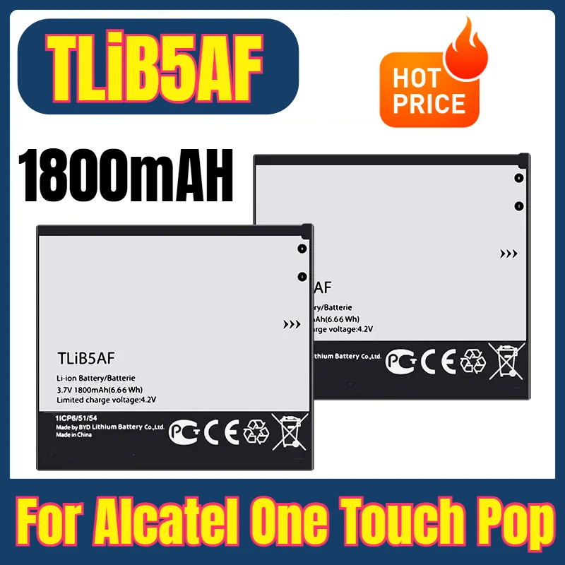 

TLiB5AF 1800mAh Mobile Phone Batteries for Alcatel One Touch Pop C5 OT 5036 5036D 5037 5037A 5037D 5037X