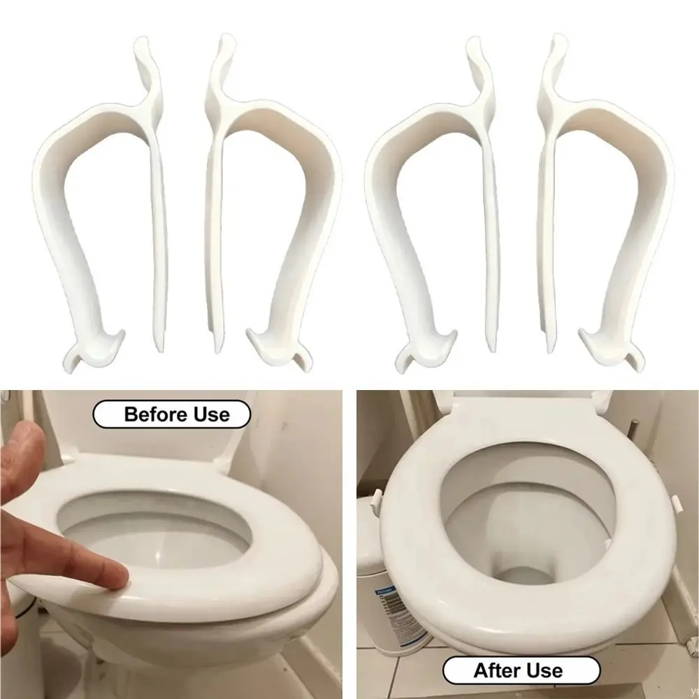 Touch Free Toilet Seat Handle Anti-Loose Sturdy Grip Handle Toilet Lid Lifter Toilet Seat Stabilizer Toilet Seat Accessory