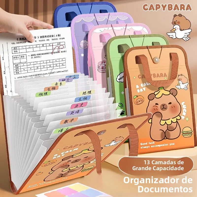 large-capacity-a4-handheld-accordion-file-bag-13-compartments-document-bag-exam-paper-storage-organizer-for-elementary-middle