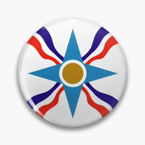 Minimalist Assyrian Flag Ata D Ator  Soft Button Pin Funny Jewelry Badge Lover Brooch Fashion Metal Lapel Pin Clothes Gift