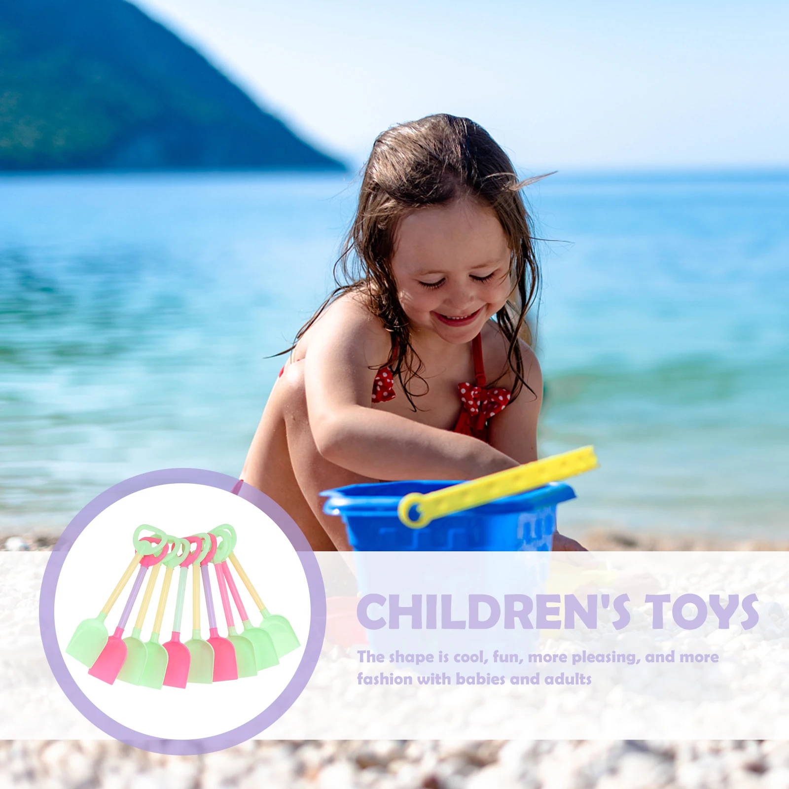 Plastic Children Shovels 10Pcs Dredging Toys Creative Beach Playthings For Kids Outdoor School Party Activities