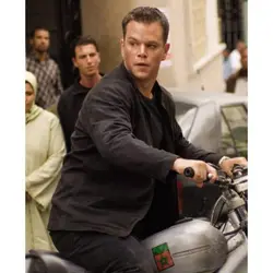 MeiMei Homemade The Bourne Ultimatum Matt Damon Black Jacket  Suitable For Autumn And Winter