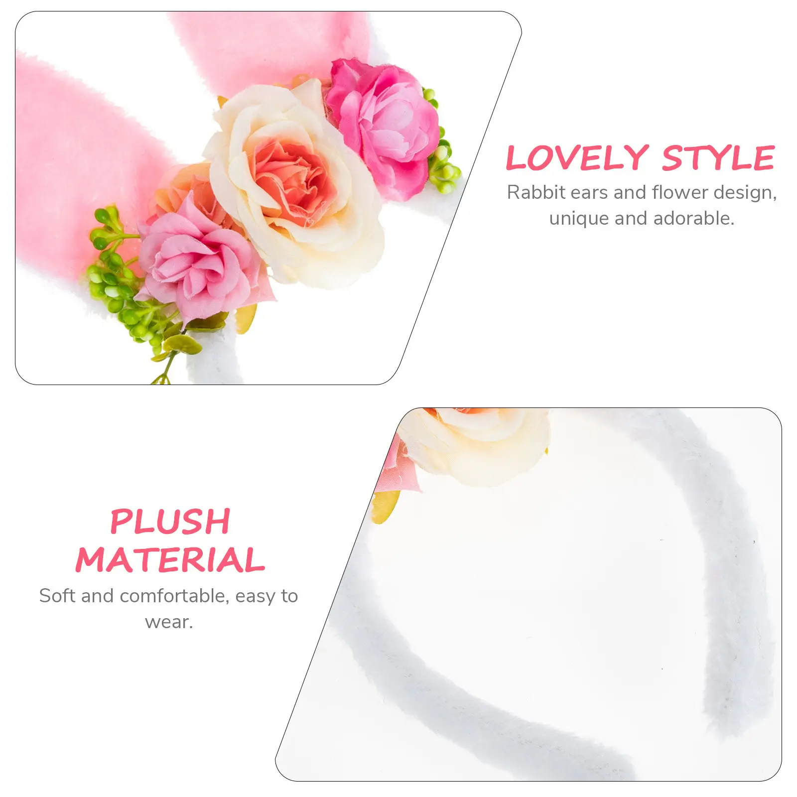 

Повязка на голову с кроличьими ушками и цветочным дизайном, яркие цвета, милая детская повязка для девочек на Пасху, аксессуары для вечеринок, повязка на голову с кроличьими ушками