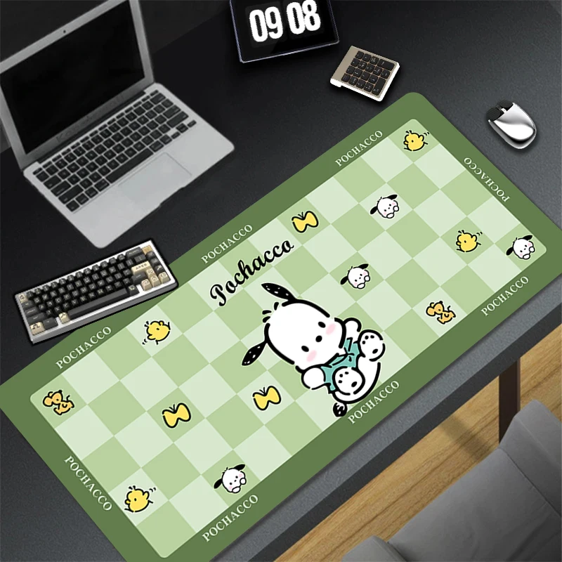 Kawaii grüne pflanzen mauspad laptop anime hund tastatur teppich pc pochacco gamer schrank mouse pad xxl mausepad hd erweiterte schreibtisch matte