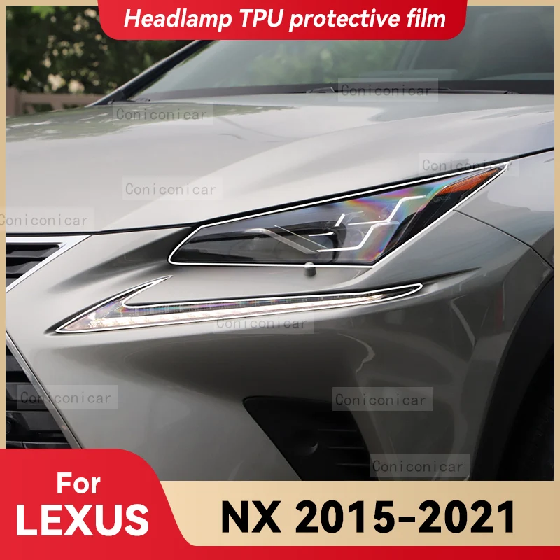 

For LEXUS NX 200 300 2015-2021 Car Headlight Transparent TPU Protective Cover Film Front Light Tint Change Color Sticker