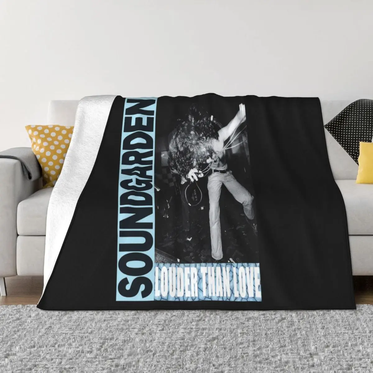 Soundgarden Vintage 90S 1990 Louder Than Love Tour Seattle Grunge Band Party Throw Blanket