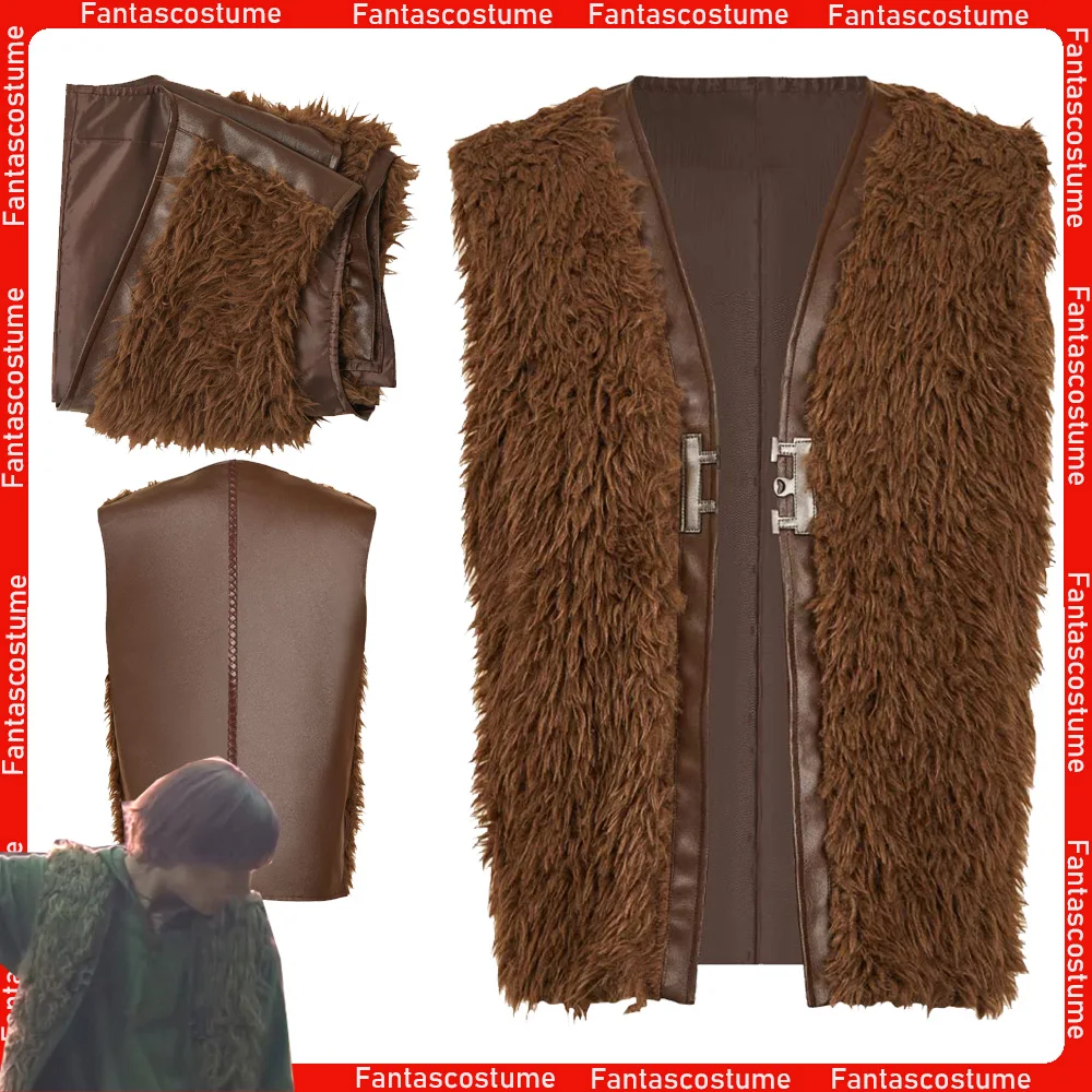 

Hiccup Cosplay Costume Train 2025 Movie Dragon Disguise Fantasy Adult Men Faux Fur Vest Halloween Carnival Party Clothes Suit