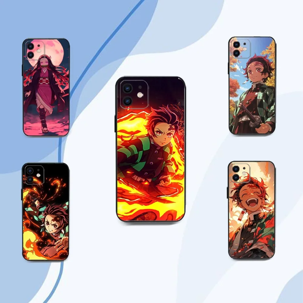 Demon S-Slayer K-Kimetsu No Yaiba Phone Case For Iphone 15 11 13 14 Pro Max 7 8 Plus X Xr Xs Max Se2020 12mini Cover Case