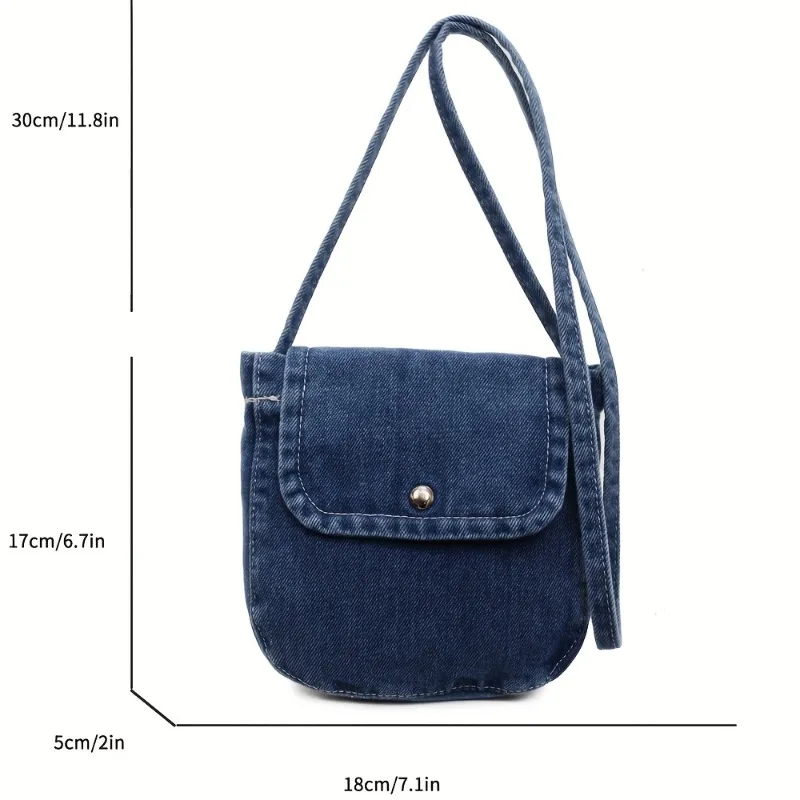 Women's Retro Canvas Crossbody Bags, Small Square Shoulder Bag with Magnetic Seal, Japanese Lightweight Commuting Shopping Bag