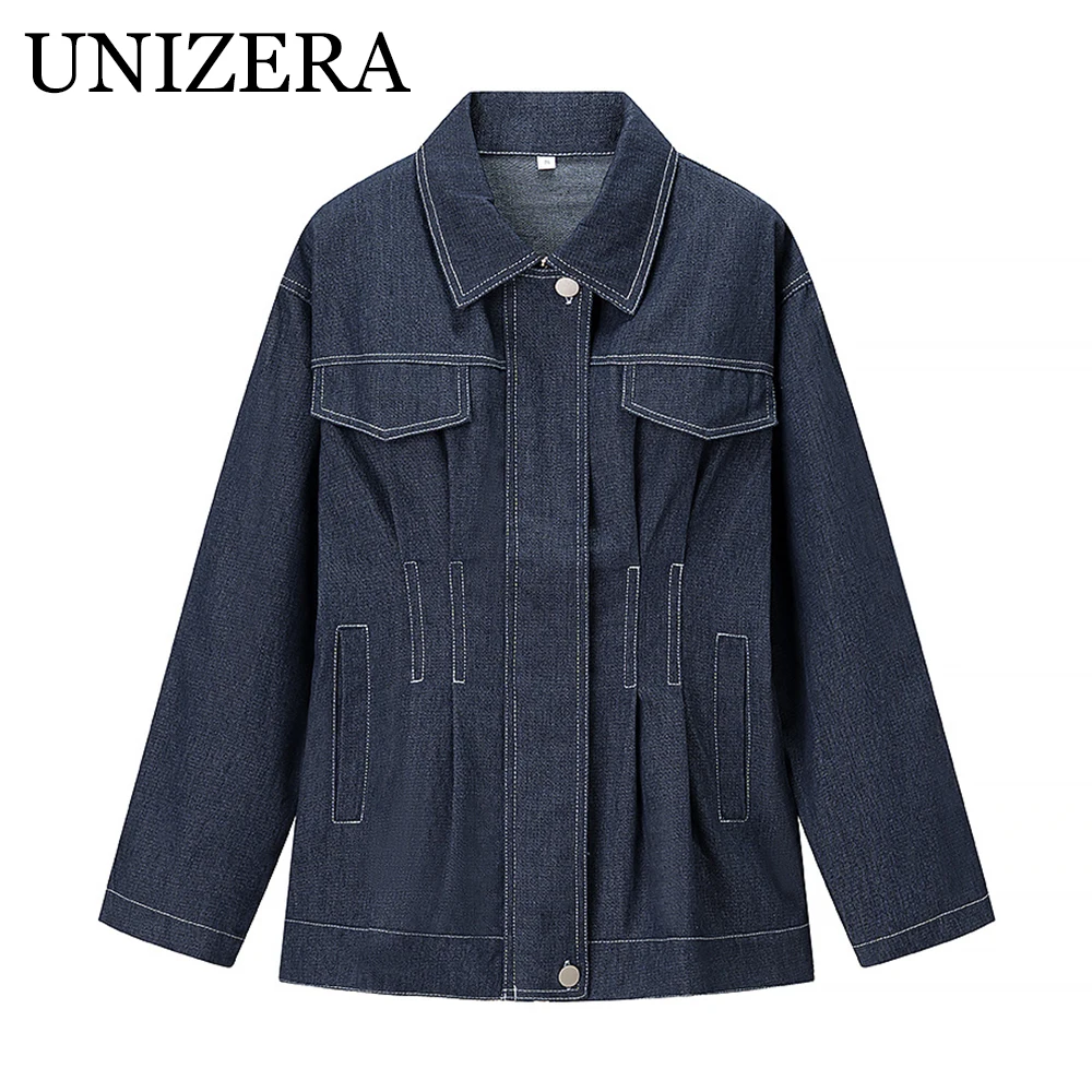

Autumn new women's clothing fashion temperament daily commuting single breasted denim top jacket