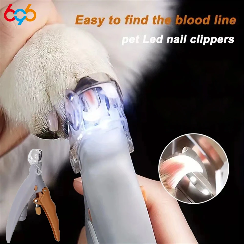 Professional Pet Nail Clipper Scissors With LED Light Cat Dog Nail Clippers Tool Scissors Nail Toeclaw Cutter Scissors Pet Suppl