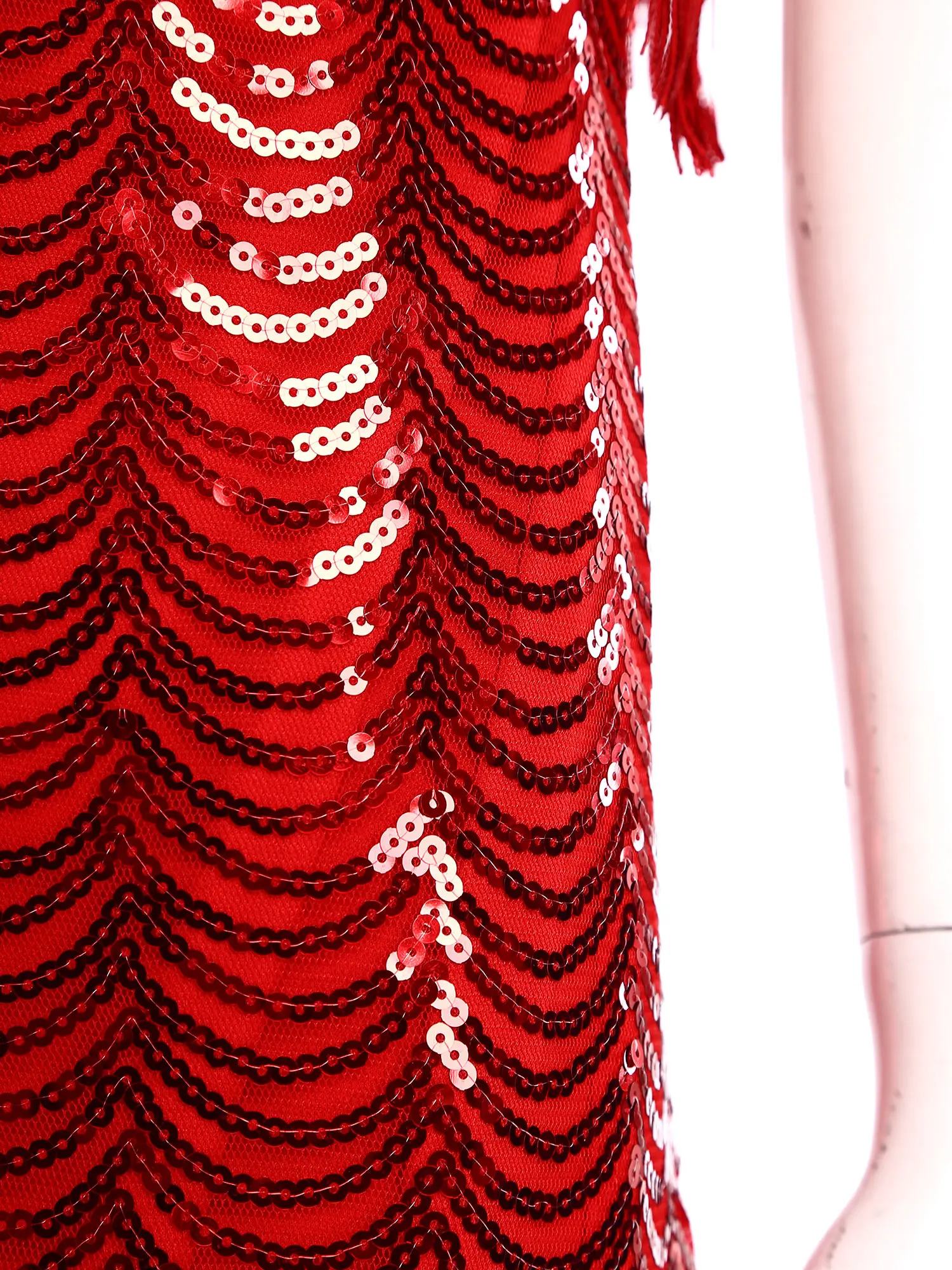 Vestido latino con borlas para baile de Salsa y Rumba para mujer, traje de competición de actuación, tirantes finos con lentejuelas, vestido de Tango de Jazz escalonado