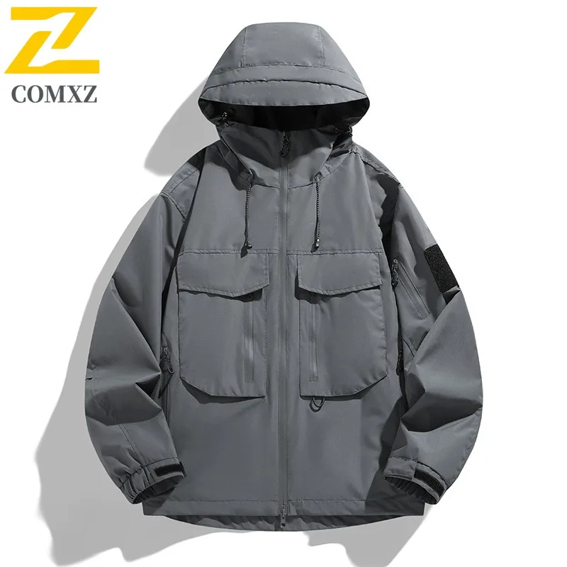 

COMXZ 2025 Men Jacket Casual Trendy Handsome Versatile Loose Fit Windbreaker Spring Autumn Fashion Street Style loose Coat