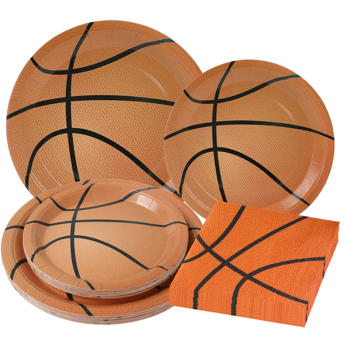 Basketball Birthday Decoration Disposable Tableware Basketball Party Paper Plates Napkins Basketball Birthday Baby Shower Decor