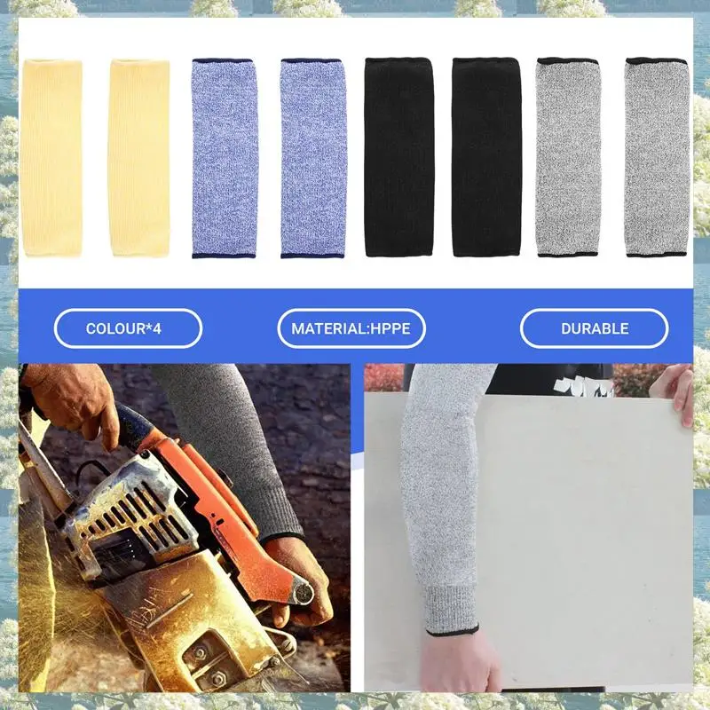 New-4 Pair Cut And Burn Resistant Sleeves Arm Protection Sleeves Forearm Protectors For Thin Skin And Bruising 30Cm