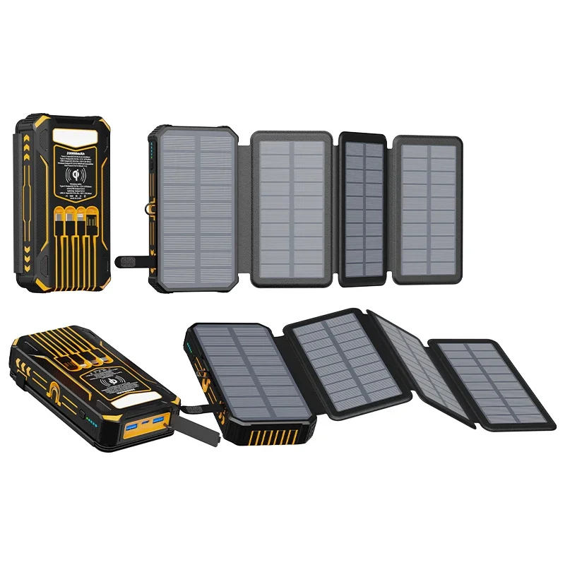 US USA Stock Quick Selling High Capacity 36000mAh Battery  Solar Power Bank Fast Charger For Mobile Phone Wireless