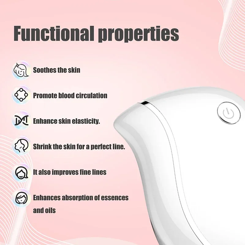 ไฟฟ้า Guasha Scraper Board Microcurrent นวดหน้าริ้วรอย Face Lifting อุปกรณ์ Gua Sha แผ่นลบอาการบวมน้ํากระชับผิวรถ