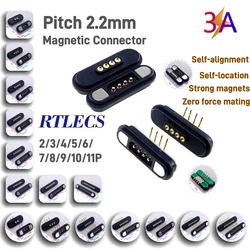3A Waterproof Magnetic Pogo Pin Connector 2 3 4 5 6 7 8 9 11 Pole Male Female Medical Equipment Sport Machinery Industrial-Level