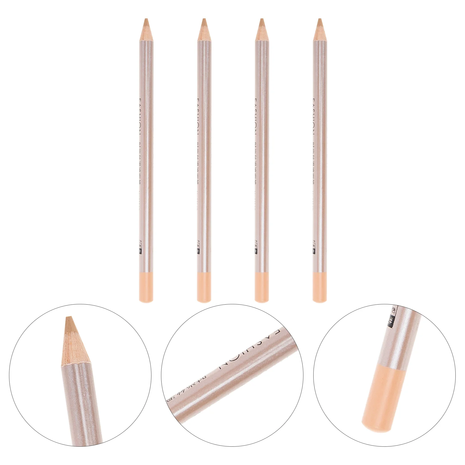 4 Pcs Concealer Pen Waterproof Pencils Pens for Eye Circle Scar Wooden Spot Portable